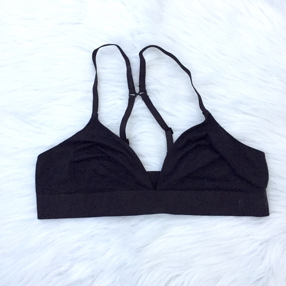 DKNY Black logo band bralette